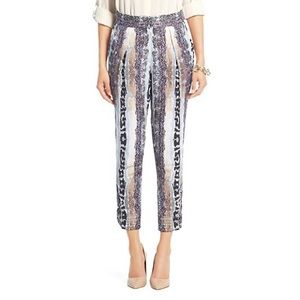DVF Atlas Slouchy Silk Pants Oasis Snake Print
